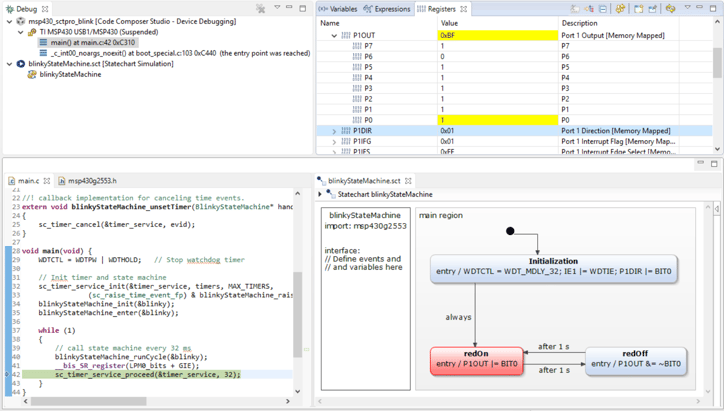 Screen YAKINDU statechart tools integrated in code composer studio Screen YAKINDU statechart tools integrated in code composer studio