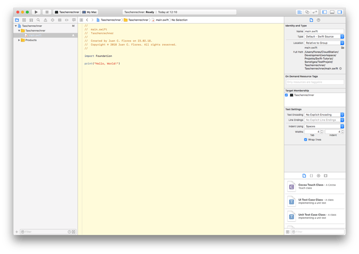 7-XCode-Datei-öffnen
