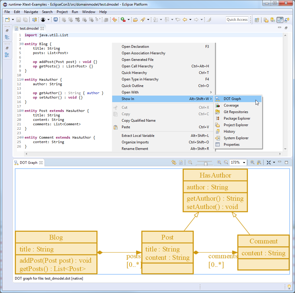 itemis eclipse xtext